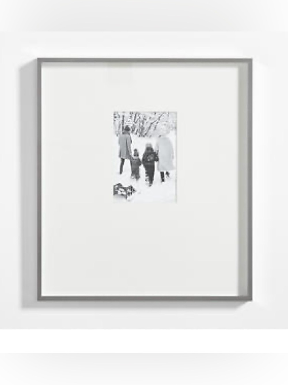 Crate & Barrel Brushed Silver Metal Picture Frame